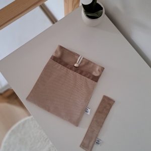 Könyvtok - Bézs Velvet