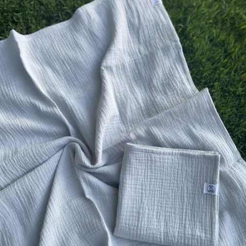 Prémium muszlin pelenka/takaró - Ezüst (2 db 70 x 70 cm)