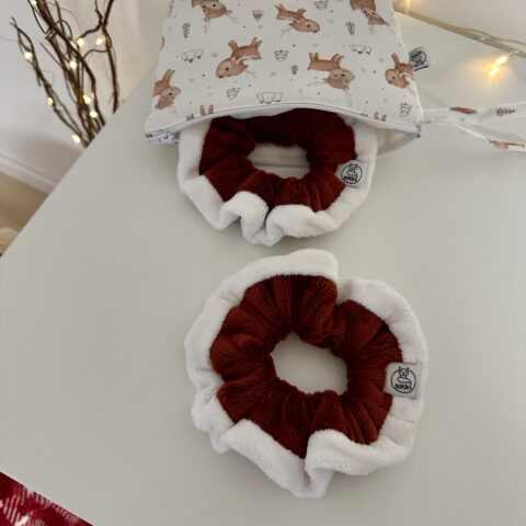 Scrunchie, kímélő hajgumi - Karácsony