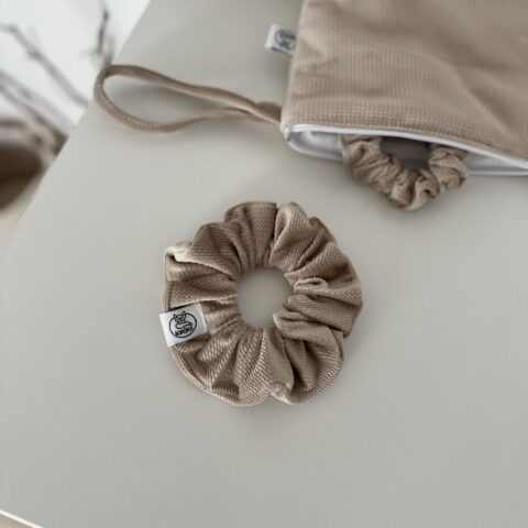 Scrunchie, kímélő hajgumi - Bézs